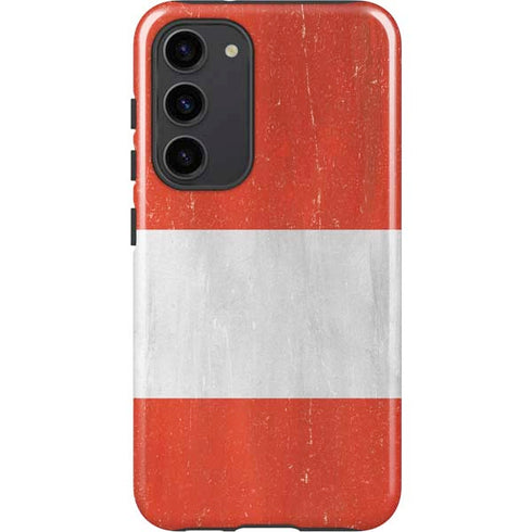 Peru Flag Distressed Galaxy S23 Plus Pro Case